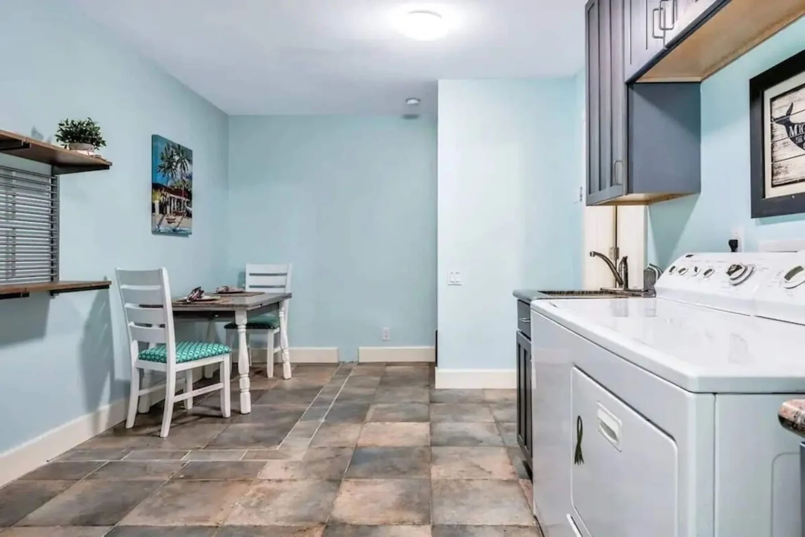 Downstairs suite kitchenette and laundry