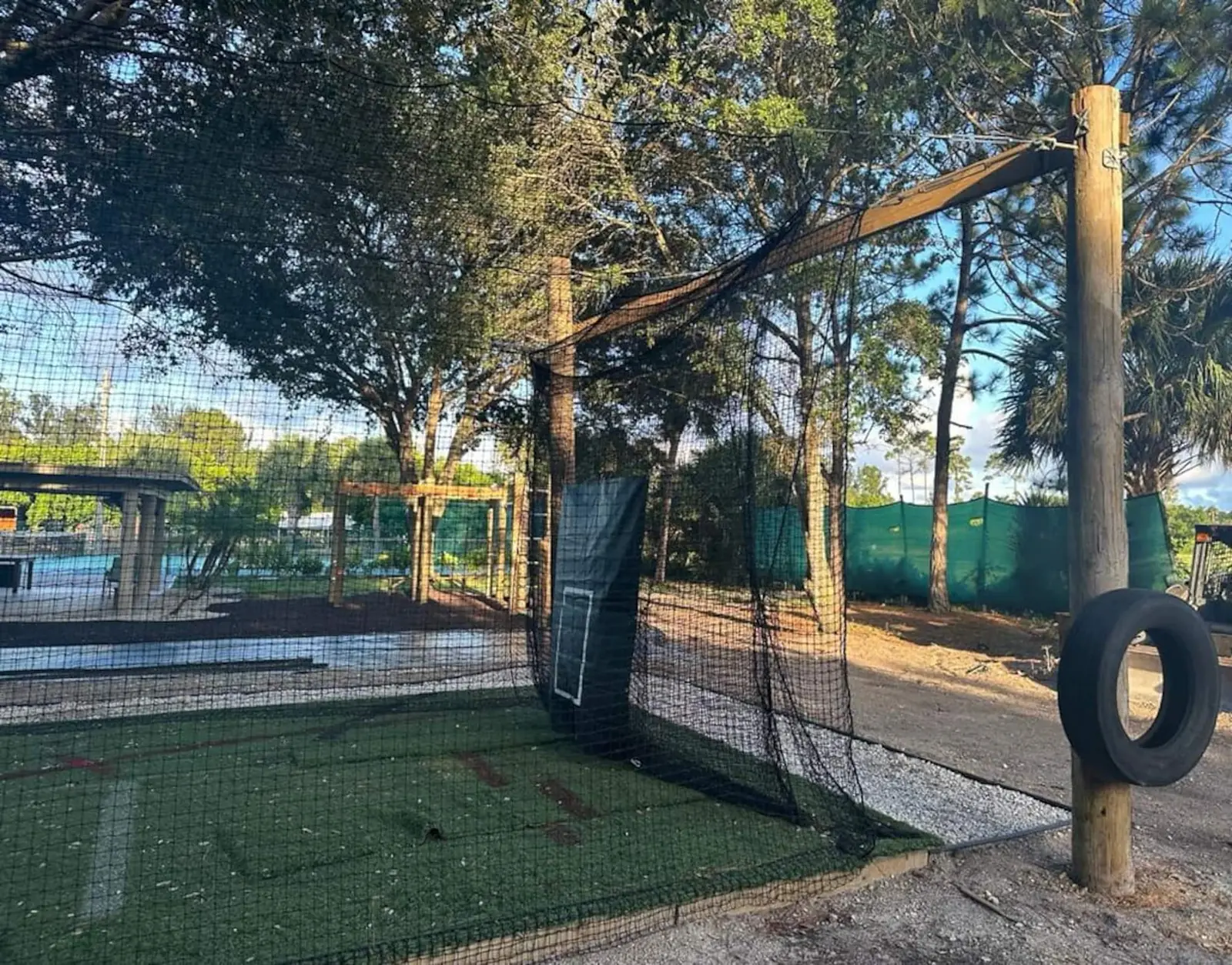 Batting and golf cage